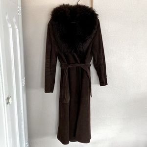 Vintage wrap sheepskin coat